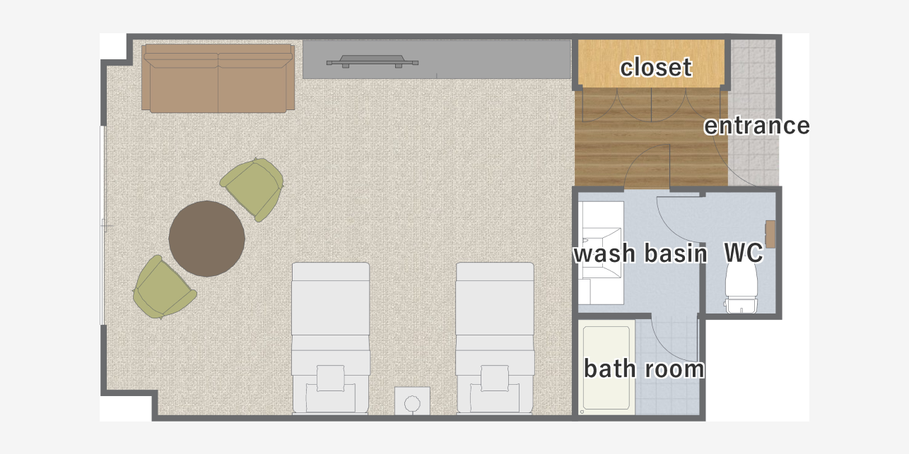 デラックスツインの間取り